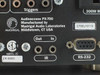 Audio Access PX-700 rear label closeup showing Madrigal Audio Laboratories Middletown CT manufacture, RS-232 port, IR in/out jacks, trigger outputs, CSA NRTL/C certification, and serial number C700U10112