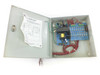 Altronix ALTV1224DC2 interior view — BC300 enclosure open showing power board, PD16W fuse distribution board, and wiring harness