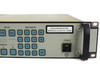 Miteq U-9473-125K C-Band Upconverter – right-side front panel detail showing data entry keypad and power button