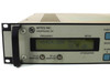 Miteq U-9473-125K C-Band Upconverter – front panel LCD displaying 6424.000 MHz frequency and 30.0 dB attenuation