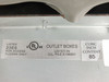 UL listing label on Tate CCN1250 outlet box: UL Listed 23E6 for Access Floors Only, Outlet Boxes File E106951, 85 cubic inch content