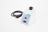 VWR Scientific VM-3000 Mini Vortexer 945300 — front and left side view showing speed control dial, Auto/Off/On power switch, cup head attachment, and power cord