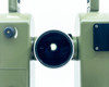 Kern E20 Theodolite close-up of telescope objective lens assembly — large front element visible