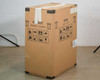 U-Line UHCP115-BS01A clear ice machine shipping box — front and side panels with handling symbols