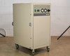Jun-Air 2000-25M oil-free cabinet air compressor – three-quarter front-right view showing full cabinet profile and caster base