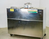 C&D Semiconductor Services 8838A wafer alloy annealer – left front three-quarter view showing stainless steel enclosure, top-mounted annealing chamber lid, and gas hazard warning labels