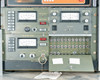 CHA Industries SEC-600 electron gun control and beam position sweep control panel — DC ampere meters, high voltage control, and CB array visible