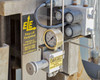 Easy Lift Equipment RCR70048LRCRSP-S – hydraulic pressure gauge and manifold block detail on mast, ELE brand label visible
