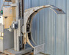 Easy Lift Equipment RCR70048LRCRSP-S – roll clamp arm detail showing curved clamp cradle with surface rust and paint wear