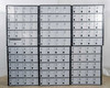 Salsbury 3620 mailbox bank lot – all 6 units arranged in two rows showing full array of combination lock doors