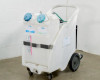 Ecolab FI-EZB-15NV-ECO EZBlend Boost Foam Unit – right side view showing dual tanks, blue hose, and large rear wheel on mobile cart