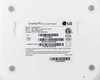 LG EnerBox 2 bottom label showing model HGQQMSD10, input 100-240V 50/60Hz 0.22A, FCC ID, ZigBee EUI64, serial number barcode, and Made in Korea marking