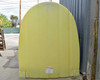 ULine H-5737 spill containment shed – right-side view with doors closed, exterior condition and base detail visible