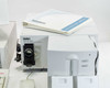 Labsphere RSA-HP-8453 accessory and HP 8453 spectrophotometer side-by-side with Labsphere instruction manual on top