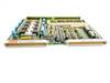 Netstal 110.240.9216A DIO PCB – reverse angle top view showing large parallel edge connector at bottom and relay/capacitor bank