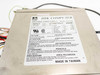 DTK Computer PTP-2001 label showing model number, input 115V/230V, and output rail specifications – Made in Taiwan