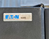 Eaton 9395 model identification badge on cabinet door edge