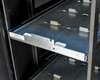 Second empty battery tray extended showing slide mechanism and cell mounting positions