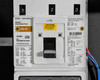 Eaton HKD-DC circuit breaker label close-up — 300A, 3 poles, 600 VDC, CAT HKDCC300A130IT1001Z01