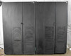 Eaton Powerware 9390 Integrated Battery Cabinet pair — front view, both cabinets closed with louvered ventilation panels