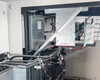 PDI Power Pak M-4 interior upper section — M-4 monitor electronics module, cable management, and internal wiring with label reading USE MINIMUM 75 DEG C RATED WIRE