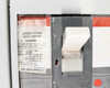 GE Spectra RMS Current Limiting Circuit Breaker Cat. No. SGLA36AT0600, 600A, 600VAC, 3-Pole – label close-up showing STALL LUG/BUS COVER note