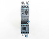 Siemens 3RV2011-1EA15 and 3RT2018-1BB41 assembled unit — side profile view showing terminal blocks and wiring