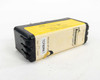 Cooper Bussmann TCF80RN Low-Peak CUBEFuse 80A — angled side view showing yellow body and black end caps with test point