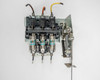 Allen Bradley 1494F-D60 disconnect switch assembly — top-down view showing three-pole disconnect body, fuse block, and cable actuator mechanism