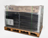 Full pallet of LG LG365M1C-N5 NeON 2 ACe 365W solar panels wrapped in plastic shrink wrap for shipping