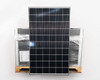 LG LG365M1C-N5 NeON 2 ACe 365W solar panels stacked on pallet, front cell side facing out
