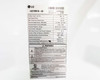 LG LG370M1K-A6 product specification label showing model number, serial number, DC max power 370W, peak output 326 VA, max continuous output 320 VA, voltage/current ratings, inverter model LM320UE-A2, NEMA 6 rating, and Made in Korea