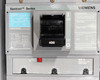 Siemens JXD63B400 Sentron Series main breaker closeup – ON/OFF handle, 400A magnetic adjustment, Push to Trip indicator