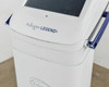 Pollogen Legend+ upper front close-up – touch screen housing and 'Pollogen LEGEND+' nameplate with blue side handles