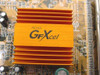 PC Chips GFXcel PC133 heatsink closeup showing integrated graphics branding on orange aluminum heatsink