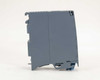 Siemens 6ES7521-1BL00-0AB0 – right side profile view showing DIN rail mounting clips and module housing