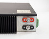 Cambrian Innovation 1012031-3-1-1 PDU – side view showing DC power input bus bar terminals with red and black connections and green terminal block