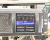 APC SMX2200RMLV2U LCD display showing Output Off and battery at 100% capacity