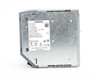 Siemens SITOP PSU100S – side label view showing full specifications: input AC 120/230V, 7.5–3.5A, 50/60Hz; output DC 24V 20A; CE and EAC certifications; Made in Romania