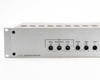 Leon L3-1K front panel close-up showing EQ controls: Freq, Bandwidth, Level, Phase, Freq, Gain knobs