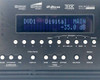 Anthem AVM 50V front panel display close-up showing DVD1 Digital MAIN -35.0 dB with Dolby TrueHD, dts-HD, THX, and AnthemLogic logos