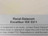 Racal-Datacom Excalibur ISX 5311 — close-up of bottom label clearly showing brand name and model designation