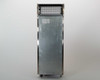 Rear view of LabRepCo LABLD-25-SDSS lab refrigerator showing condenser/ventilation grille at top, galvanized rear panel with some scuffing, and swivel casters at base