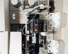 Nova Biomedical BioProfile 100 Plus – internal view with front door open showing sensor cartridge slots labeled Gluc, LAC, Gln, Glu and fluidic tubing