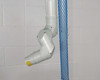 Lumenis AcuPulse 40 AES-A – close-up of articulated multi-joint CO2 laser delivery arm with laser warning label