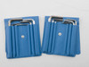 Bacharach 10-5011 Fyrite kit — two blue vinyl Allen wrench pouches each containing two hex (Allen) wrenches, shown side by side on white background