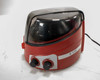 CAPP Rondo CR-68X microcentrifuge three-quarter rear view showing speed and time control dials and asset label