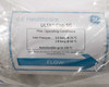 GE Healthcare ULTA Cap SG end cap label showing max operating conditions: 5.5 barg at 25°C, 2.8 barg at 60°C, autoclavable to 130°C, flow direction arrow
