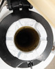 Open neck view of YDS-6 dewar showing inner tank bore and segmented white neck plug with numbered positions