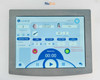 Lumenis NuEra Tight touchscreen showing assisted mode, face treatment program with temperature controls and faulty sensor warning